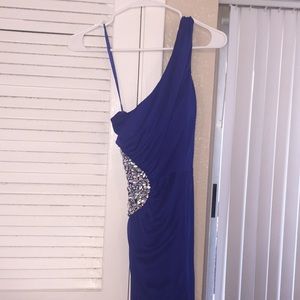 T navy blue dress